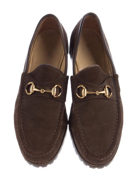 the real real womens gucci loafers|Gucci suede loafer.